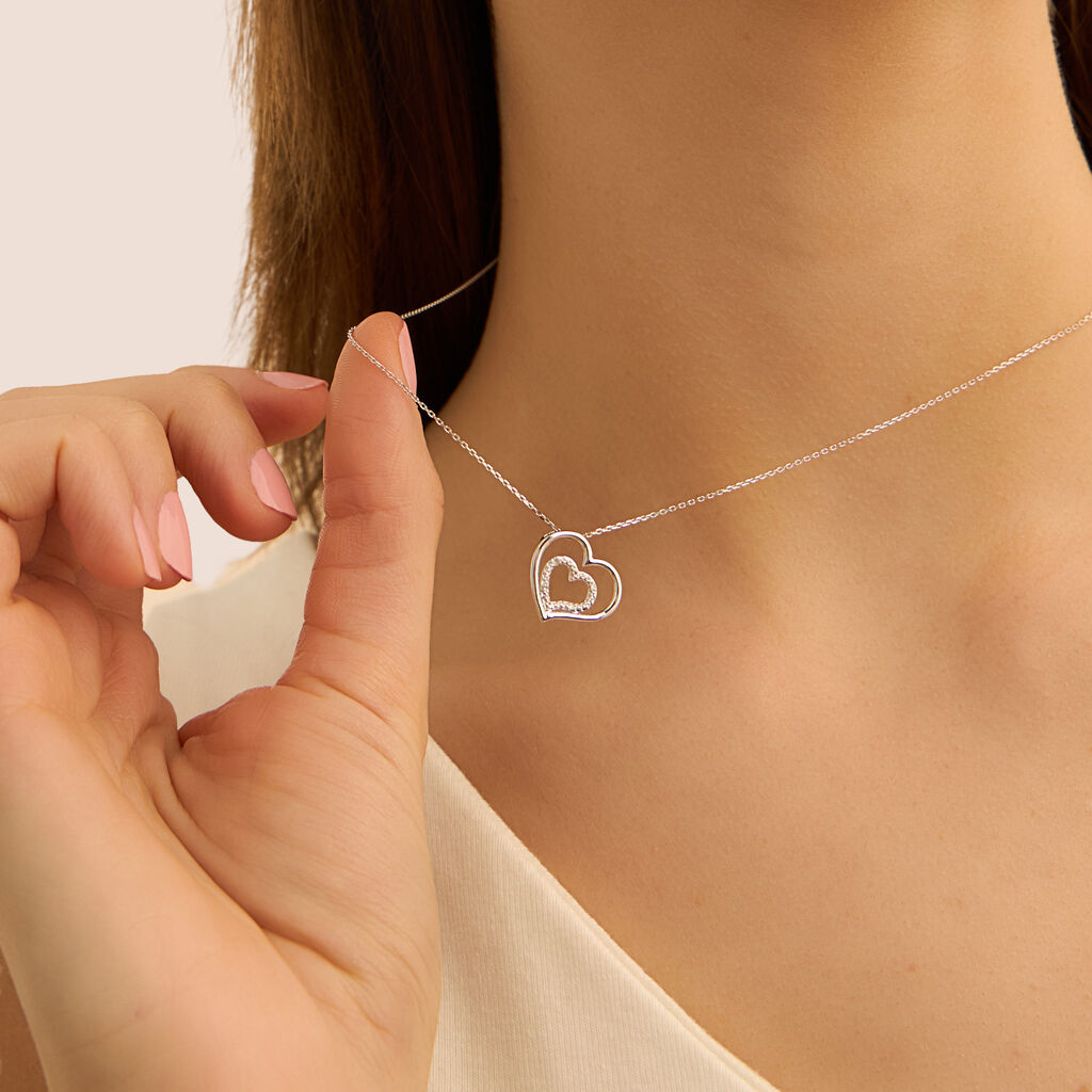 Collana Sophia Oro Bianco Diamante - Collane Donna | Stroili