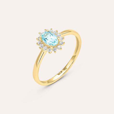Anello Solitario Amélie Oro Giallo Topazio Cubic Zirconia - Anelli con Pietre Donna | Stroili