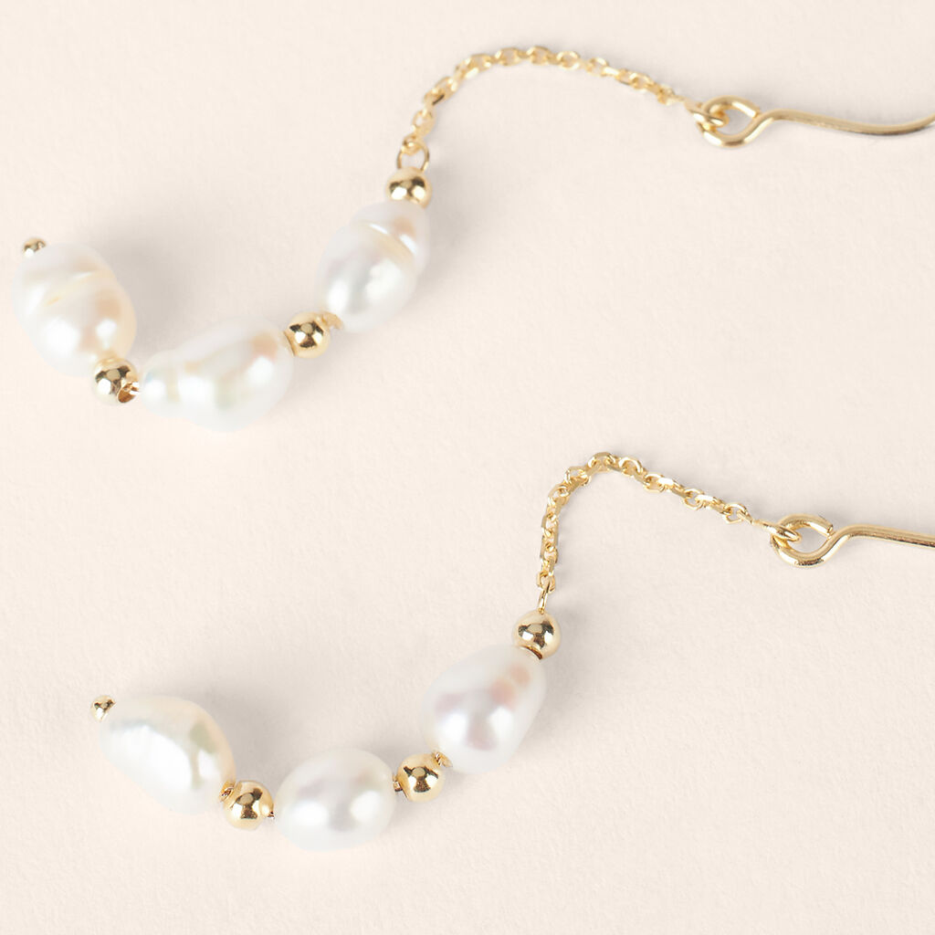 Orecchini Pendenti Gabrielle Oro Giallo Perla D'Acqua Dolce - 1428229 ...