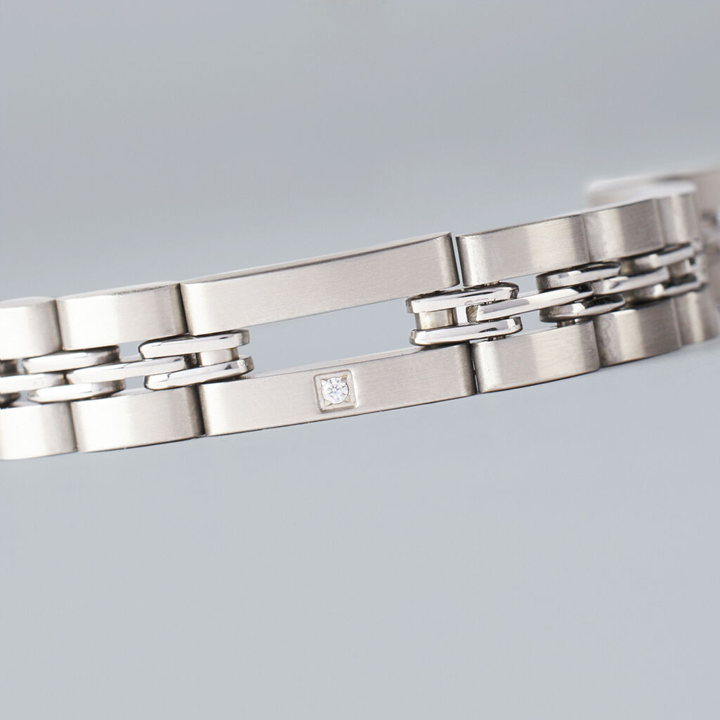 Bracciale Man Code Acciaio Cubic Zirconia - Bracciali Uomo | Stroili