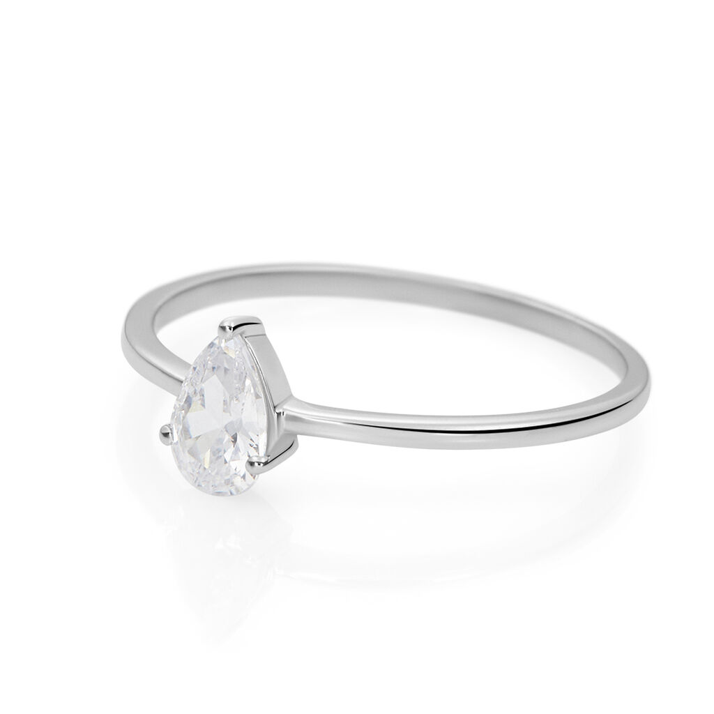 Anello Solitario Claire Oro Bianco Cubic Zirconia - Anelli con Pietre Donna | Stroili