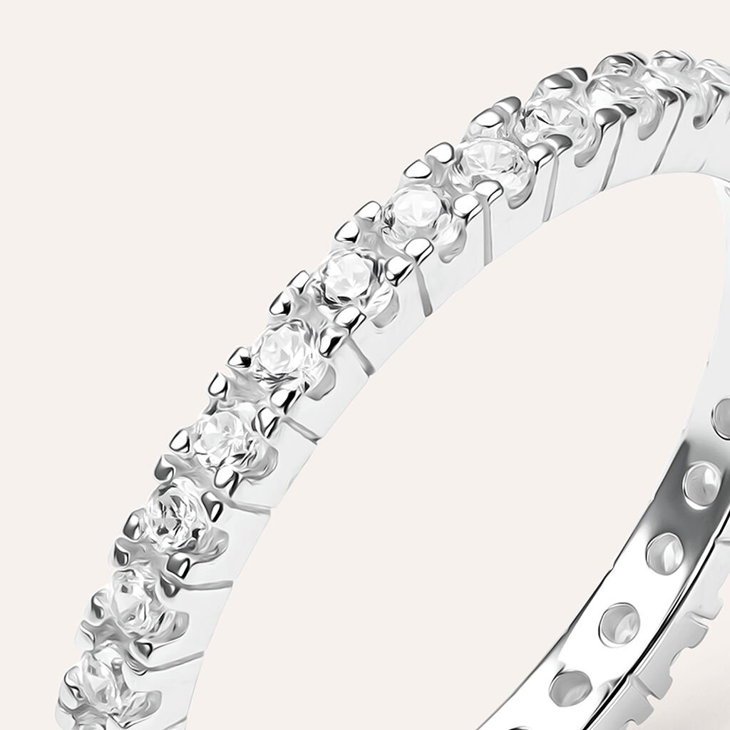 Anello Eternity Silver Elegance Argento Rodiato Cubic Zirconia
