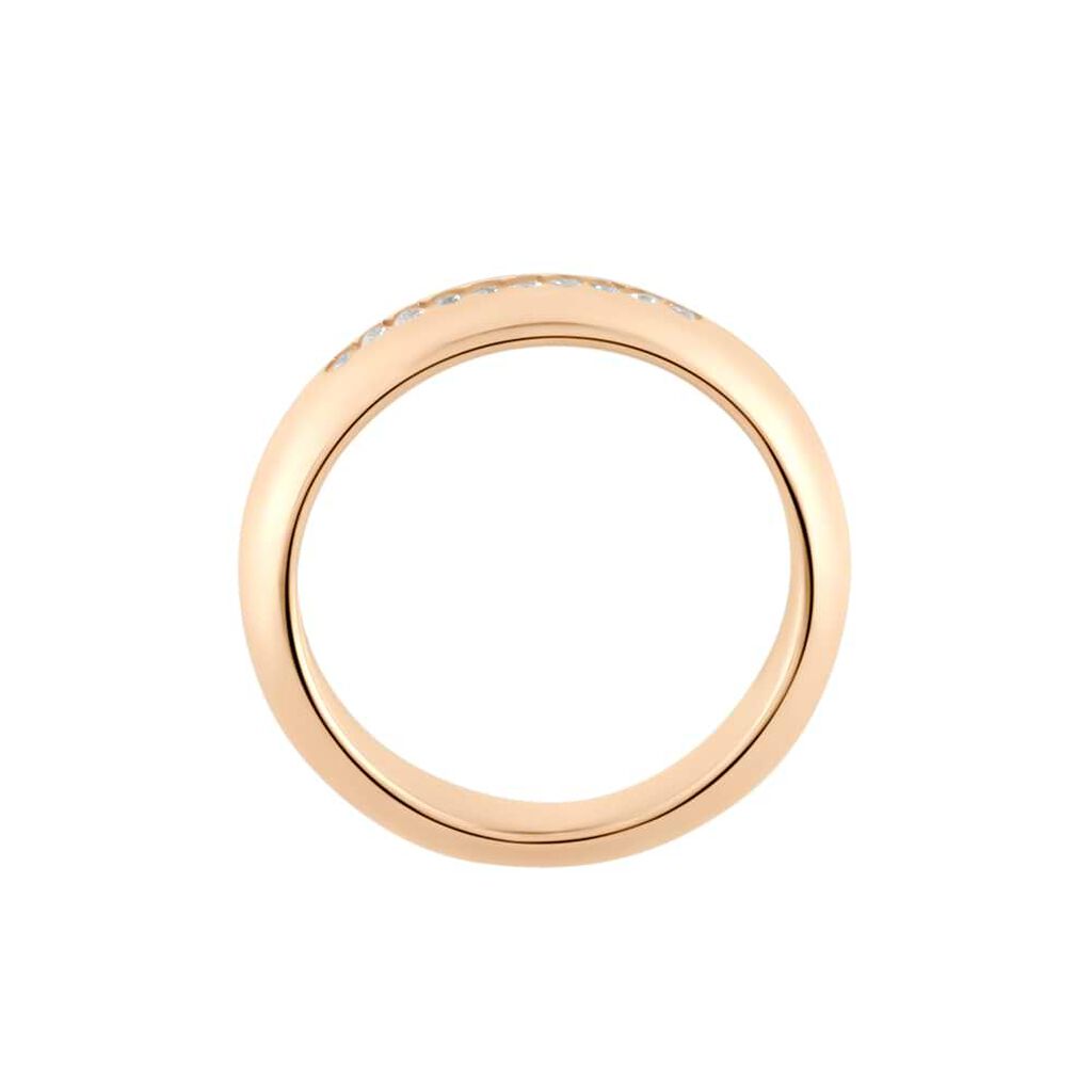 Fede Classica Leggera 4 mm Oro Rosa Diamante