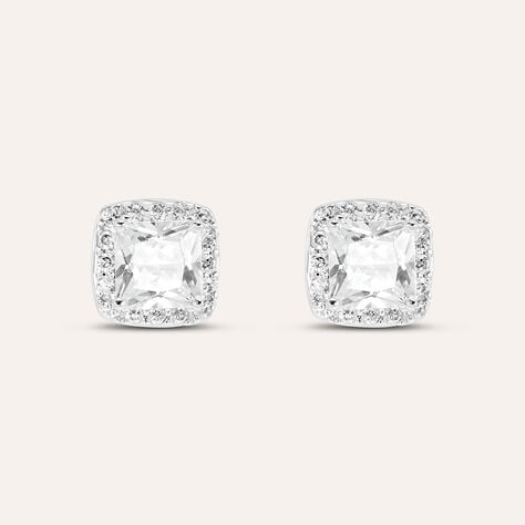 Orecchini Lobo Silver Elegance Argento Rodiato Cubic Zirconia - Orecchini a Lobo Donna | Stroili