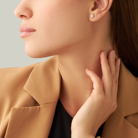 Orecchini Lobo Punto Luce Bon Ton Oro Giallo Cubic Zirconia - Orecchini a Lobo Donna | Stroili