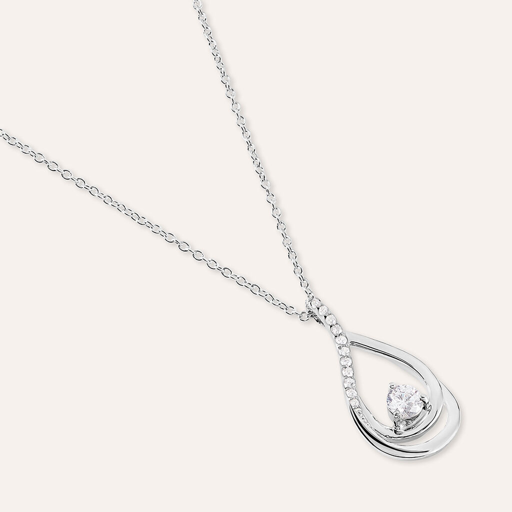 Collana Silver Elegance Argento Rodiato Cubic Zirconia