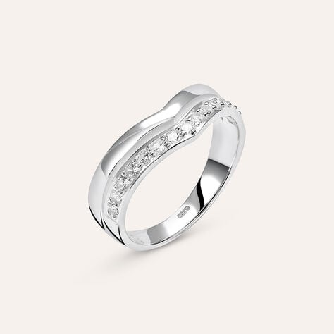 Anello Fascia Silver Shine Argento Rodiato Cubic Zirconia - Anelli con Pietre Donna | Stroili