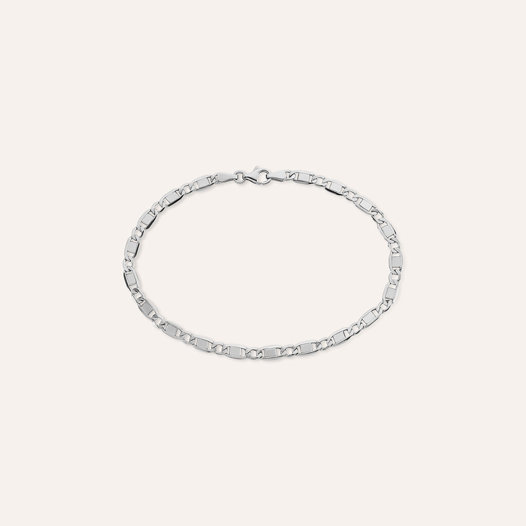 Bracciale Catena Oro Uomo Oro Bianco