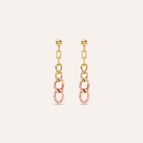 Orecchini Pendenti Beverly Oro Bicolore - Orecchini Pendenti Donna | Stroili