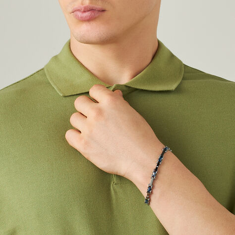 Bracciale Man Code Acciaio Bicolore Cubic Zirconia - Bracciali Uomo | Stroili