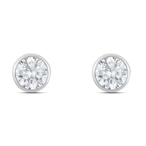 Orecchini Lobo Punto Luce Bon Ton Oro Bianco Cubic Zirconia - Orecchini a Lobo Donna | Stroili