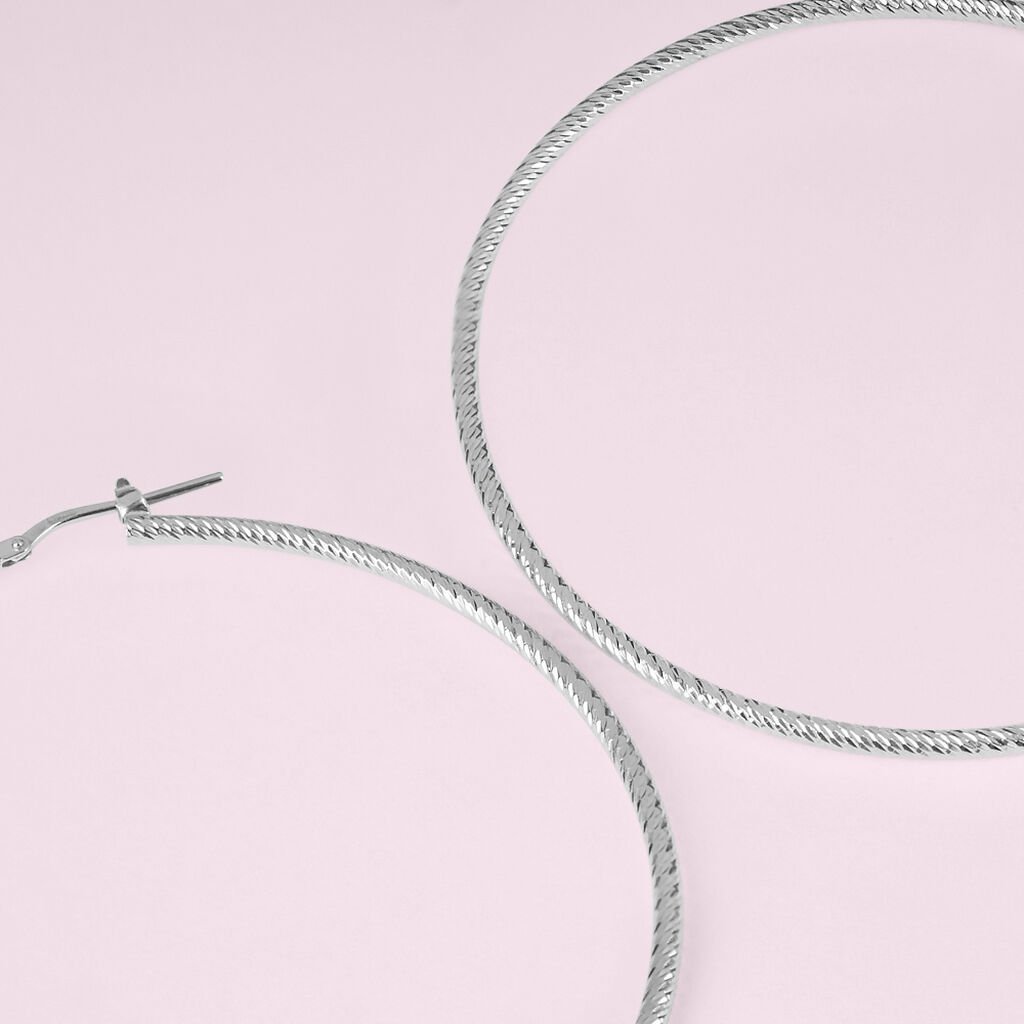 Orecchini A Cerchio Silver Collection Argento Rodiato - Orecchini a Cerchio Donna | Stroili