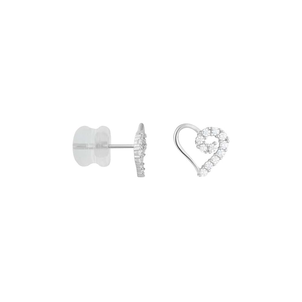 Orecchini Lobo Bon Ton Oro Bianco Cubic Zirconia - Orecchini a Lobo Donna | Stroili