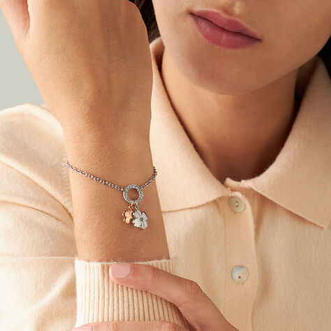 Bracciale Lady Chic Acciaio Bicolore Bianco / Rosa Cristallo - Bracciali Donna | Stroili