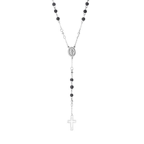 Collana Rosario Man Code Acciaio Pietra lavica - Collane Rosario Uomo | Stroili