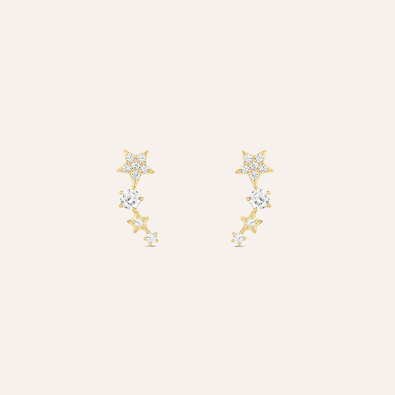 Orecchini Lobo Bon Ton Oro Giallo Cubic Zirconia - Orecchini a Lobo Donna | Stroili