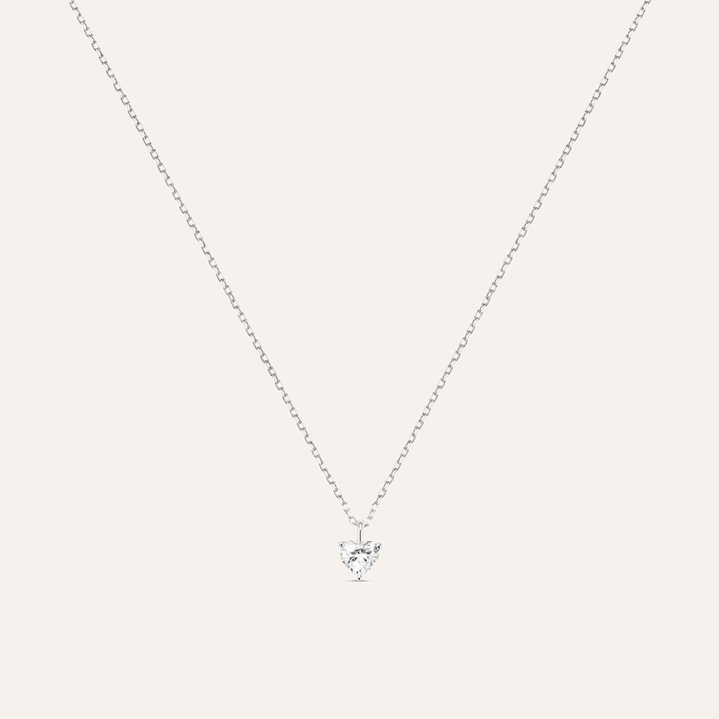 Collana Punto Luce Diamade Oro Bianco Diamante Lab-Grown