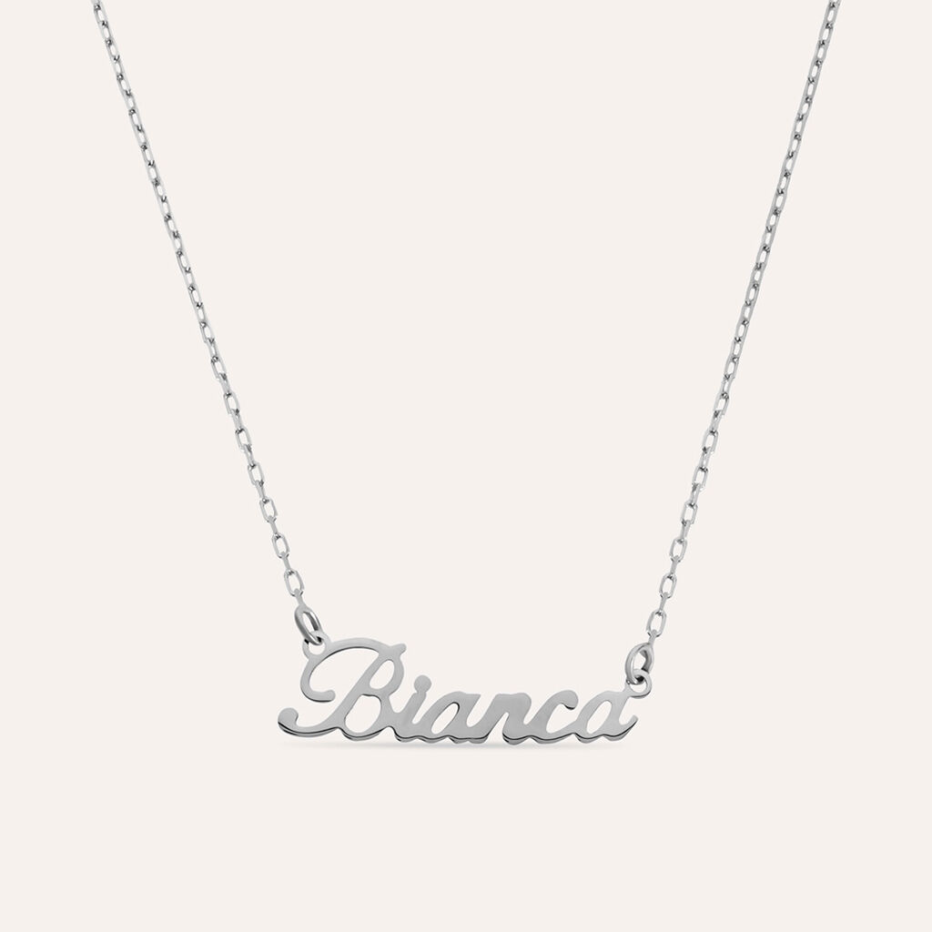 Collana Bianca Gold Names Oro Bianco