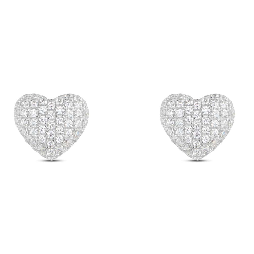 Orecchini Lobo Claire Oro Bianco Cubic Zirconia