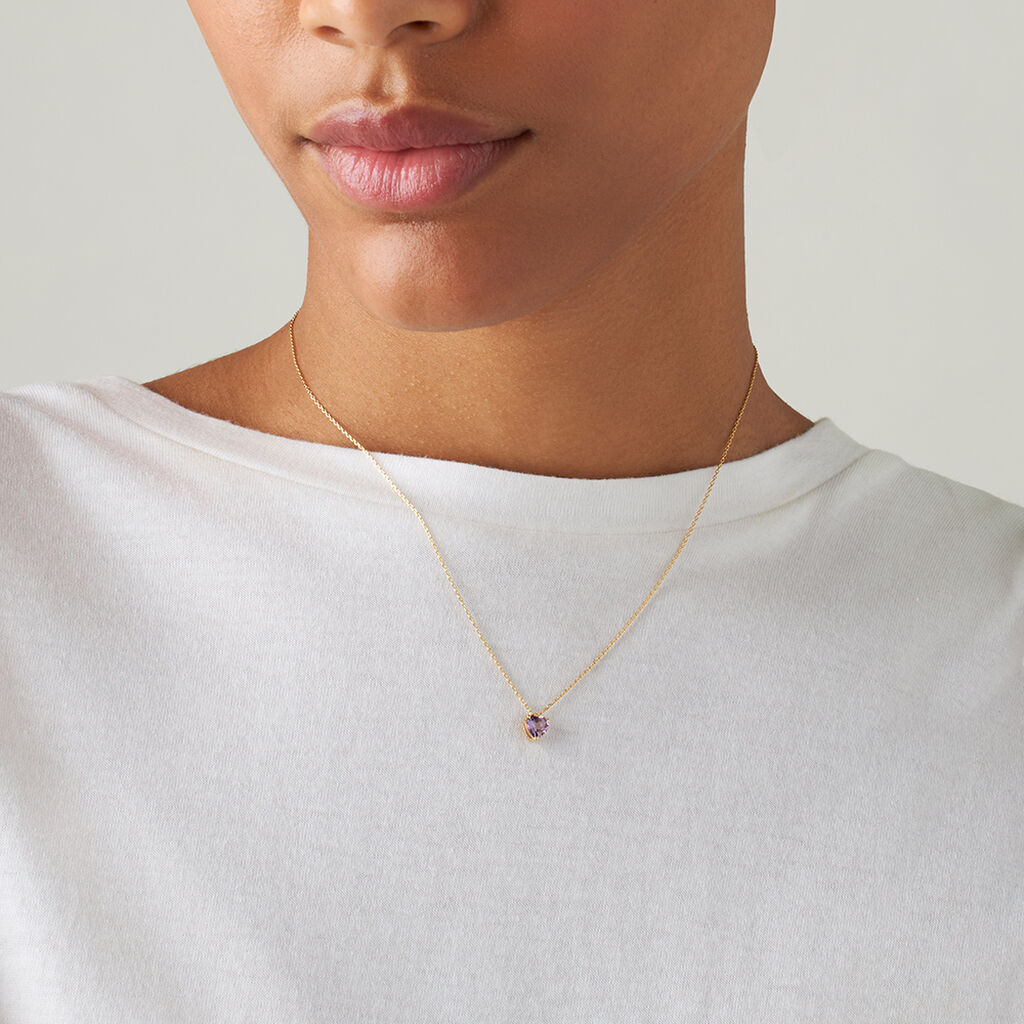 Collana Punto Luce Amélie Oro Giallo Ametista - Collane Punto Luce Donna | Stroili