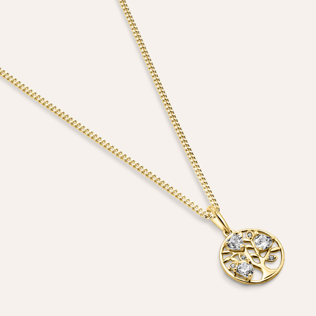 Pendente Po&egrave;me Oro Giallo Cubic Zirconia