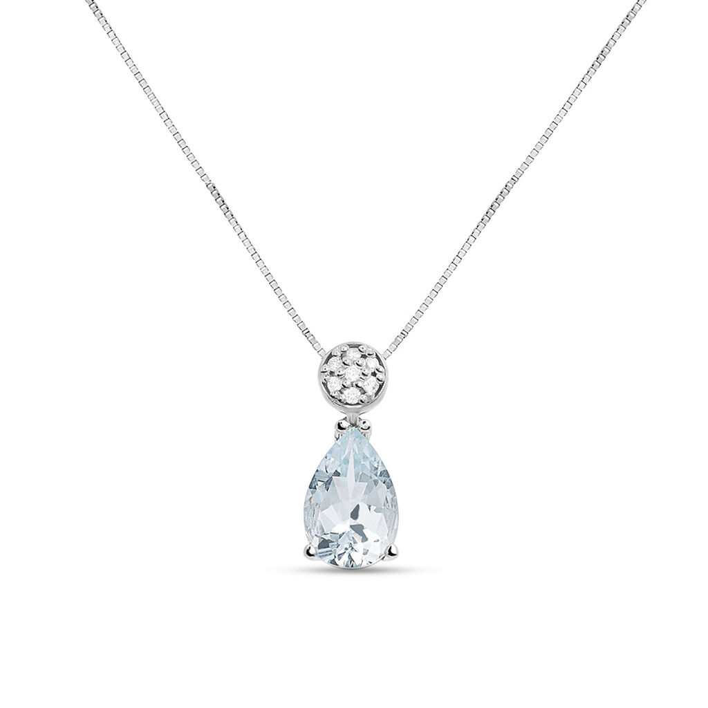 Collana Acquamarina Oro Bianco Acquamarina Diamante - Collane Donna | Stroili