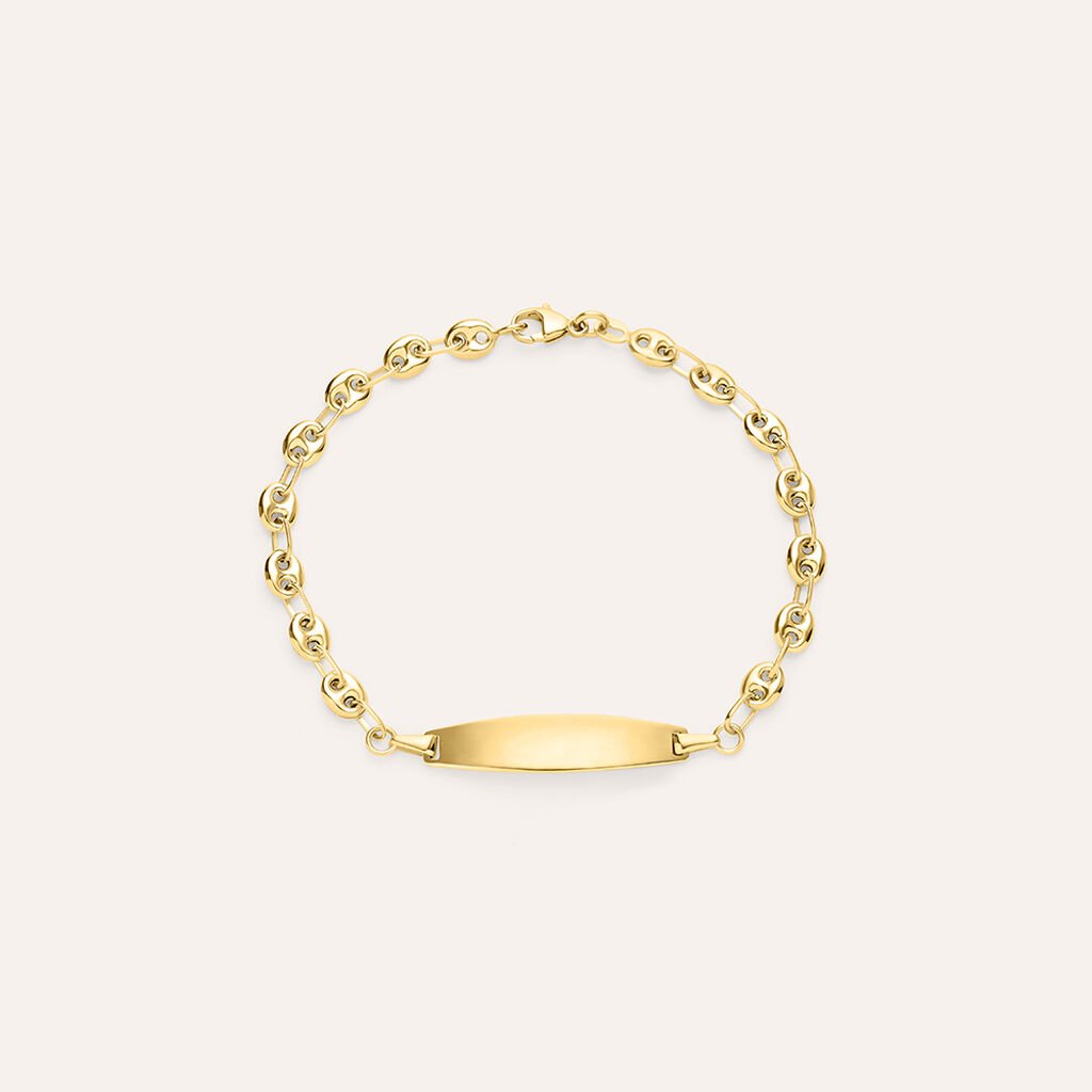 Bracciale Con Targhetta Holy Oro Giallo