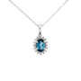 Collana Amélie Oro Bianco Topazio Cubic Zirconia