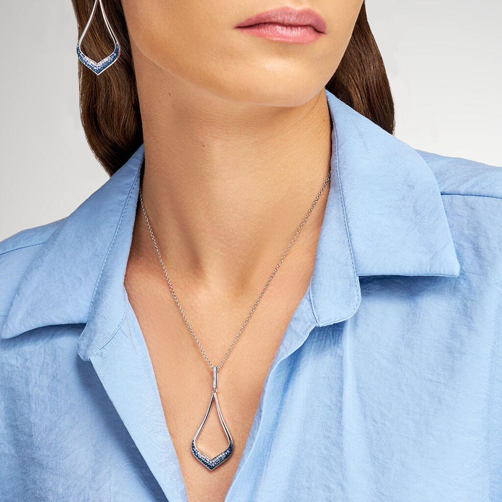 Collana Aura Acciaio Cristallo