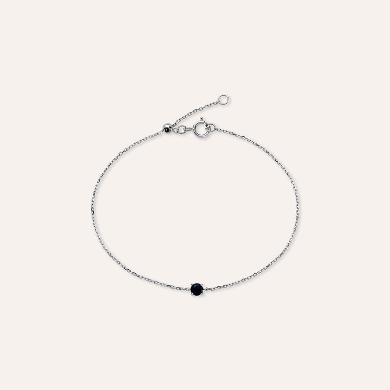Bracciale Punto Luce Charlotte Oro Bianco Zaffiro - Bracciali Donna | Stroili