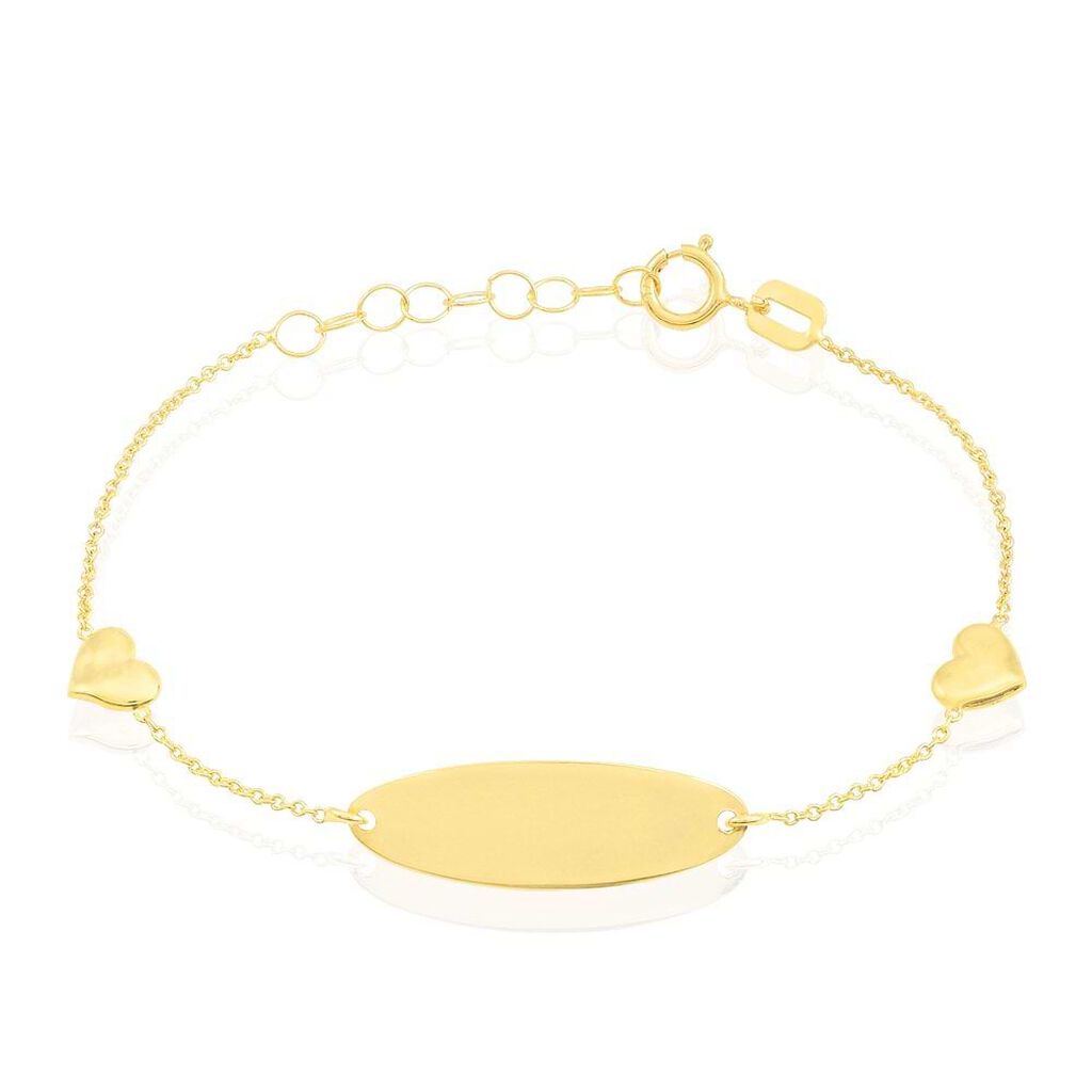 Bracciale bambino in oro giallo Cuori