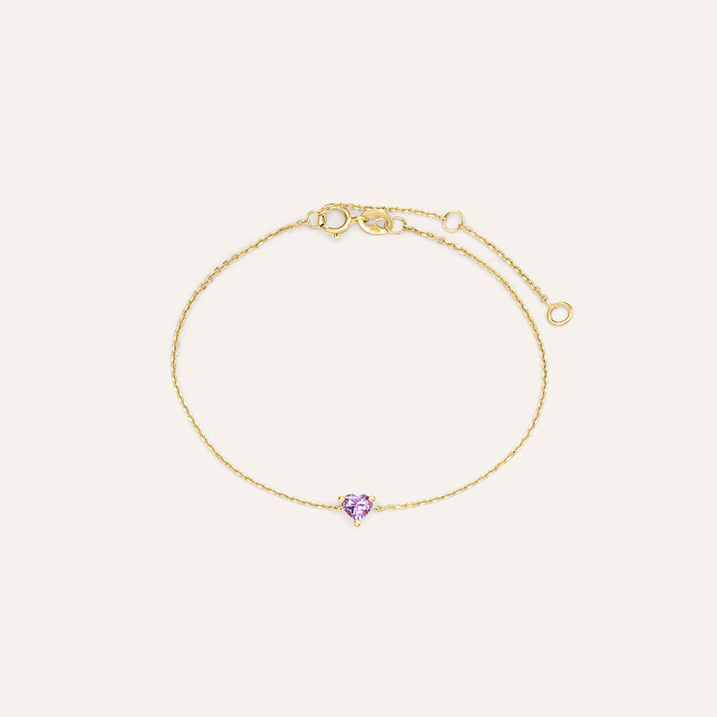 Bracciale Punto Luce Amélie Oro Giallo Ametista - Bracciali Love Donna | Stroili