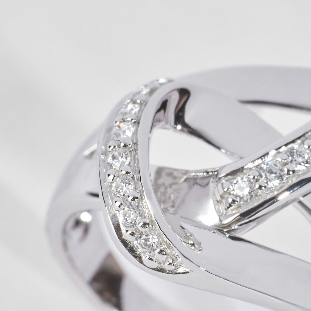 Anello Fantasia Silver Shine Argento Rodiato Cubic Zirconia - Anelli con Pietre Donna | Stroili