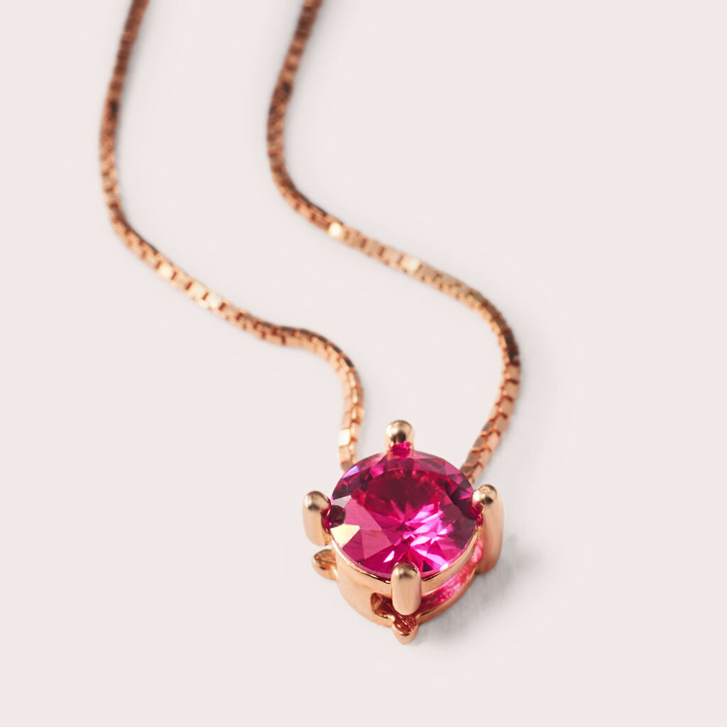 Collana Punto Luce Silver Rainbow Argento Rosa Cubic Zirconia - Collane Punto Luce Donna | Stroili