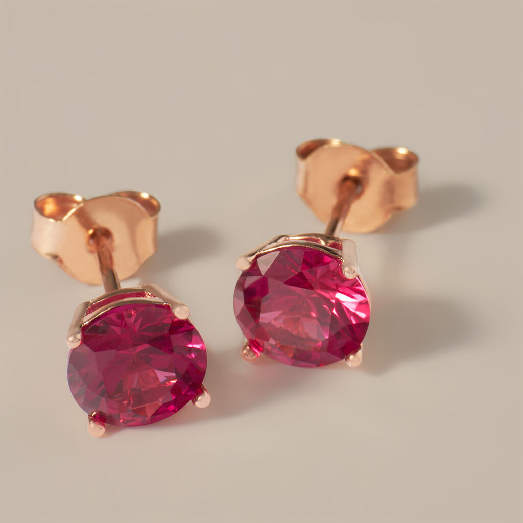 Orecchini Lobo Punto Luce Silver Rainbow Argento Rosa Cubic Zirconia - Orecchini a Lobo Donna | Stroili