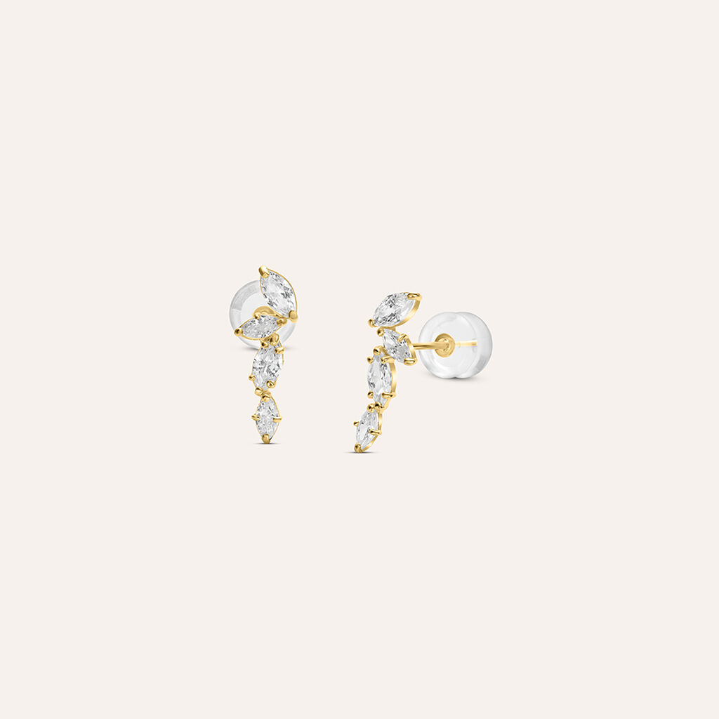Orecchini Lobo Bon Ton Oro Giallo Cubic Zirconia - Orecchini a Lobo Donna | Stroili