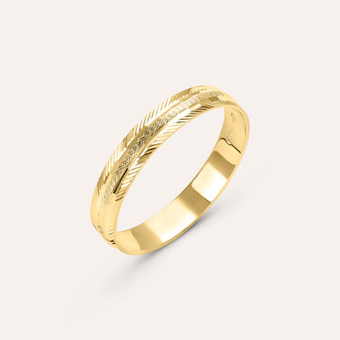 Fede Classica Diamantata 3 mm Oro Giallo