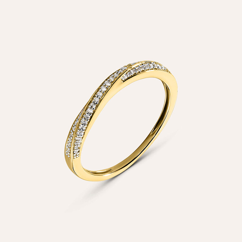Anello Fascia Sophia Oro Giallo Diamante - Anelli con Pietre Donna | Stroili