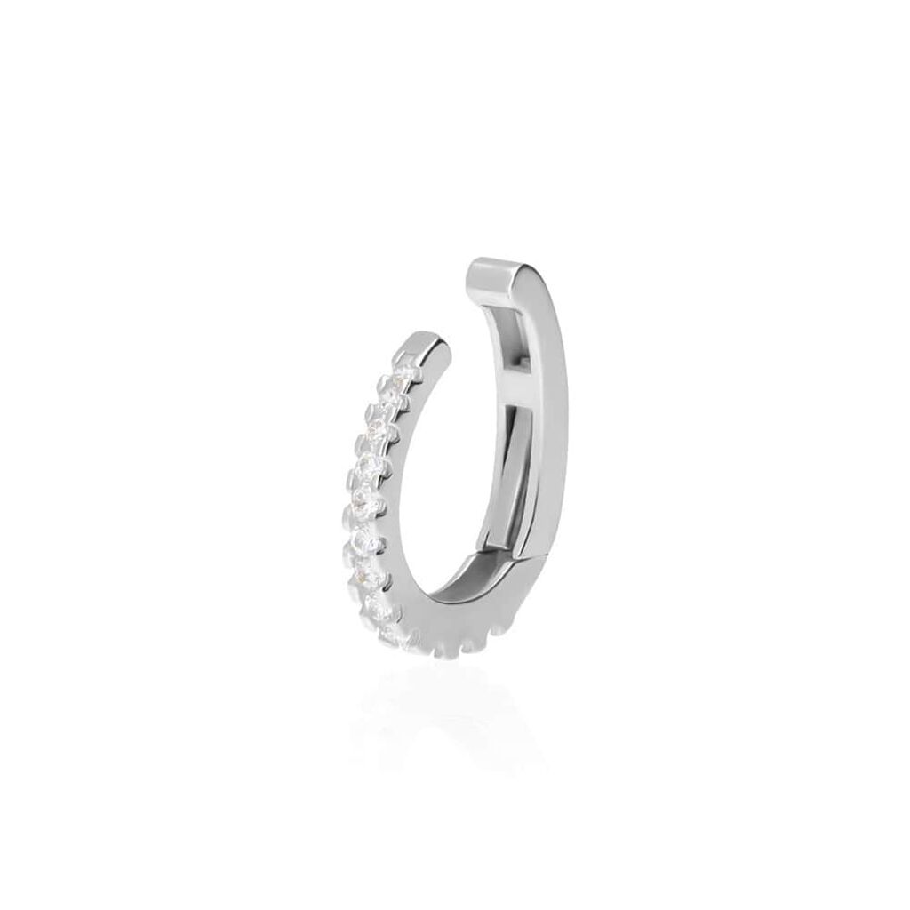 Ear Cuff Bon Ton Oro Bianco Cubic Zirconia - Ear Cuff Donna | Stroili