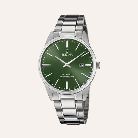 Orologio Al Quarzo Festina Acero Clasico F20511/5 - Orologi con Datario Uomo | Stroili