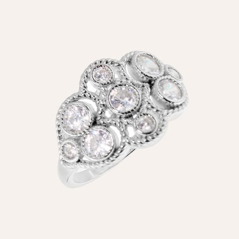 Anello Silver Elegance Argento Rodiato Cubic Zirconia - Anelli con Pietre Donna | Stroili