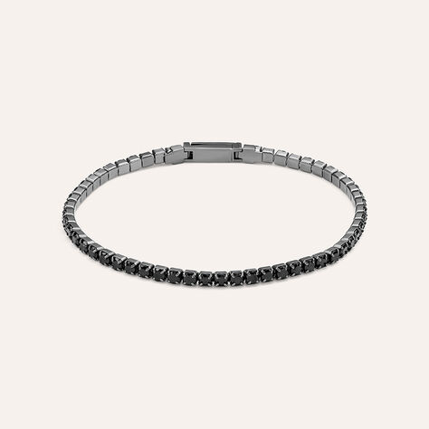 Bracciale Gentleman Argento Rodiato Cubic Zirconia - Bracciali Uomo | Stroili