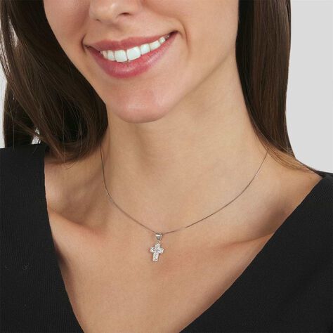 Pendente Holy Oro Bianco Cristallo - Ciondoli Donna | Stroili
