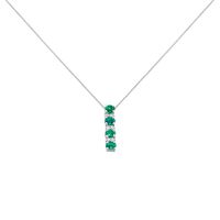Collana Elizabeth Crown Oro Bianco Smeraldo Diamante