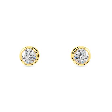 Orecchini Lobo Punto Luce Claire Oro Giallo Cubic Zirconia - Orecchini a Lobo Donna | Stroili
