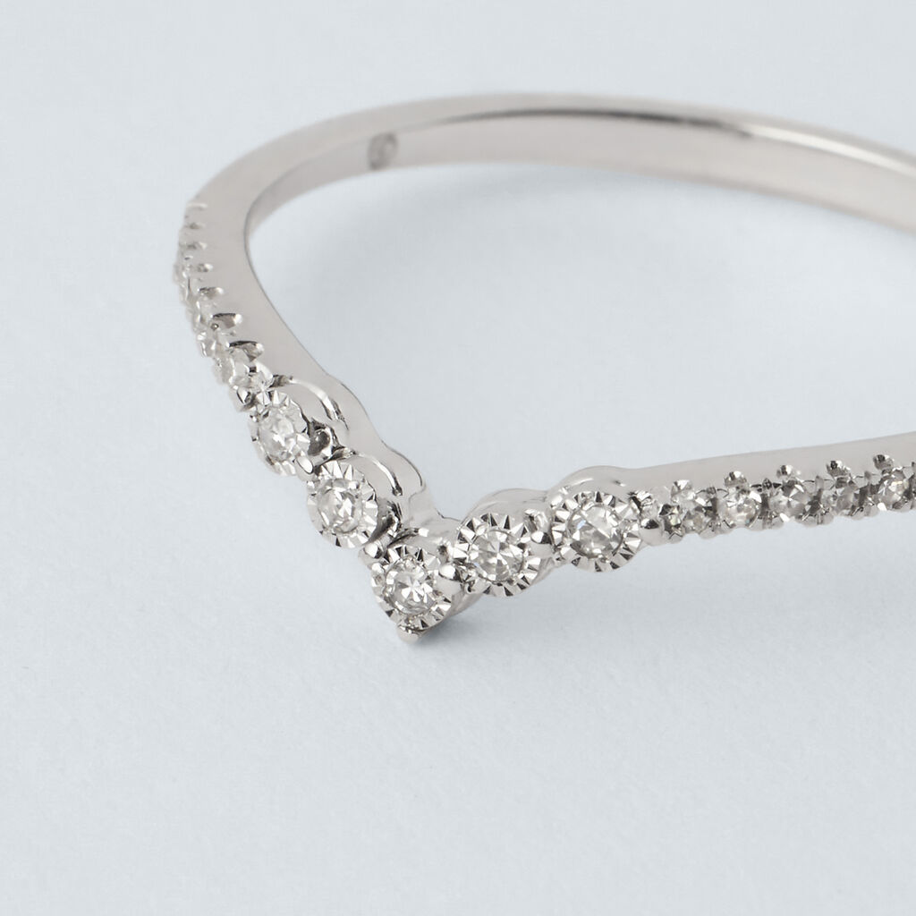 Anello Fedina Sophia Oro Bianco Diamante - Anelli con Pietre Donna | Stroili