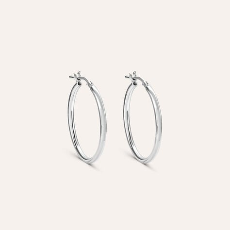 Orecchini A Cerchio Silver Collection Argento Rodiato - Orecchini a Cerchio Donna | Stroili