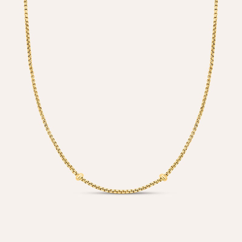 Catenina Essential Code Acciaio Dorato - Collane Catena Unisex | Stroili