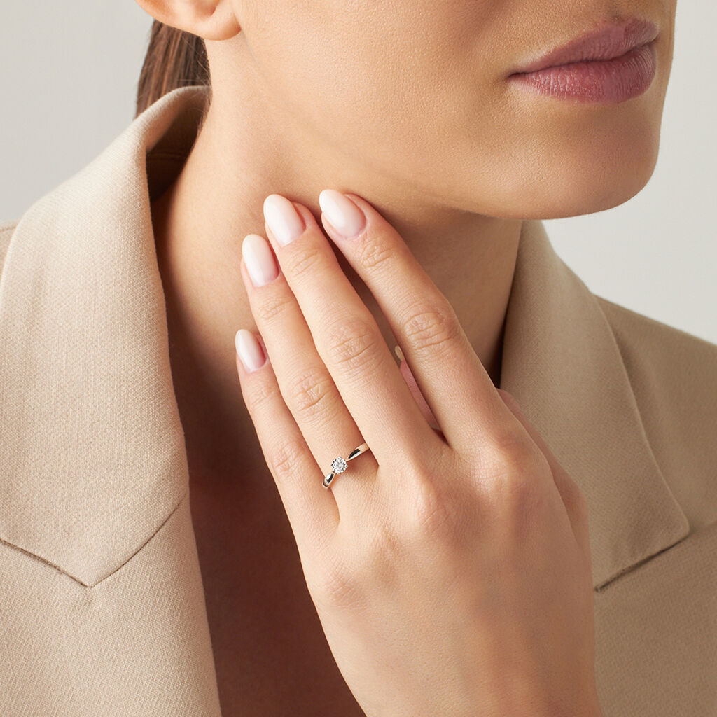 Anello Solitario Diamotion Oro Bianco Diamante - Anelli con Pietre Donna | Stroili