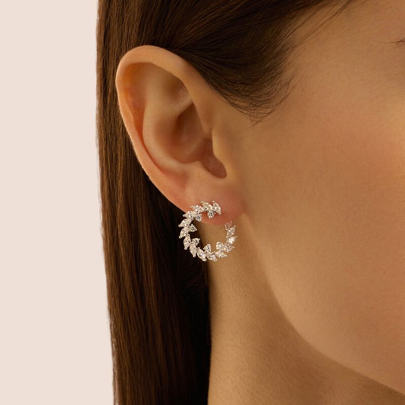 Orecchini Lobo Silver Elegance Argento Rodiato Cubic Zirconia - Orecchini a Lobo Donna | Stroili